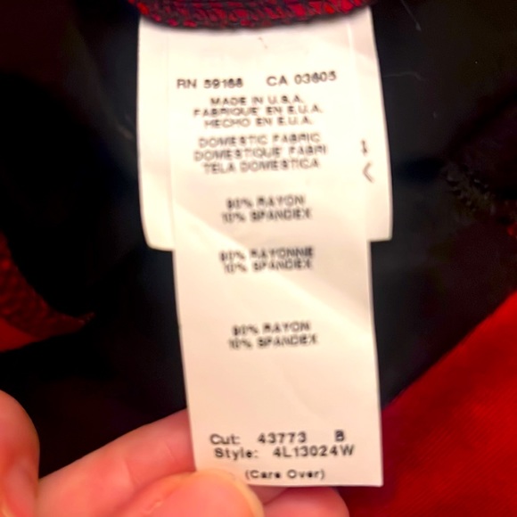 Karen Kane A Line Black And Red Jersey Dress NWOT - Picture 3 of 4